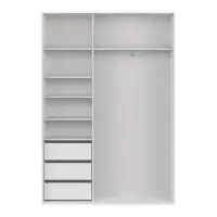 Armario de puertas correderas Flex 150 cm blanco/roble wotan