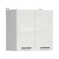 Armario de cocina superior Junona Line 80 cm de dos puertas brillo tiza