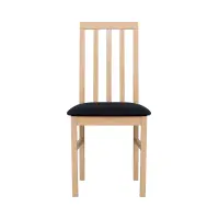 Silla tapizada Ramen negra