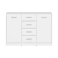 Cómoda Nepo Plus 119 cm con 2 puertas y 4 cajones blanca