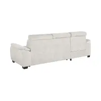 Sofá rinconera izquierda Aguda convertible con arcón beige