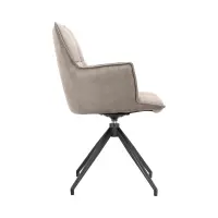 Silla tapizada Osaka giratoria ecopiel taupe
