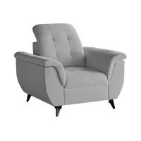 Sillón Doria de terciopelo gris claro