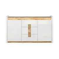 Комод Alameda 172 см с 2 дверями и 3 ящиками дуб вестминстер/белый глянец