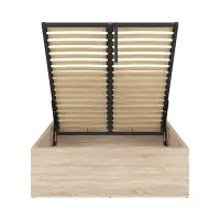 Cama Tetrix 120x200 con somier y contenedor roble sonoma