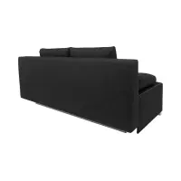 Sofá de tres plazas Street IV LUX 3DL convertible con arcón negro