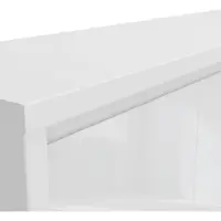 Szafka RTV Larios 143 cm z 3 drzwiami biały/biały połysk