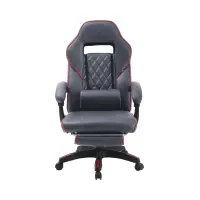 Silla gaming Riku con reposapiés extensible gris