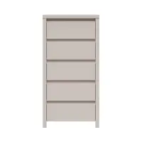 Cómoda Kaspian 56 cm con 5 cajones cachemira