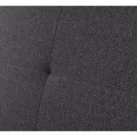 Sofá cama de tres plazas Maro con arcón, tejido trenzado gris oscuro