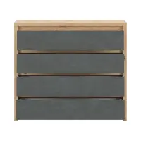 Cómoda Larios 105 cm con 4 cajones roble artisan/matera