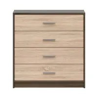 Cómoda Nepo Plus 80 cm con 4 cajones roble noble/roble sonoma