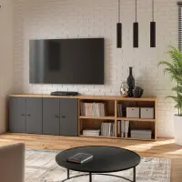 Estantería System 64 con estante roble coast evoke