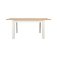 Mesa extensible Maren 130/180x90 roble artisan/blanco