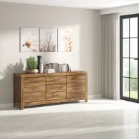 Cómoda Gent 200 cm con 2 puertas y 3 cajones roble stirling