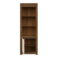 Estantería Ruso 69 cm con puertas y 3 estantes roble april