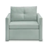 Sofá cama individual Bunio con arcón verde