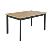 Стіл розкладний прямокутний Lurin 140-180/80 дуб артизан/чорний