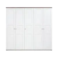 Armario de cinco puertas Stockholm 243 cm pino andersen blanco