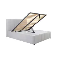 Cama tapizada Lones 160x200 gris