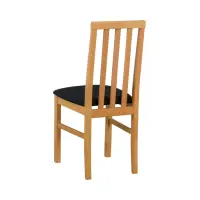 Silla tapizada Ramen negra