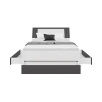 Кровать Saturn 140x200 с 3 ящиками белый/графит