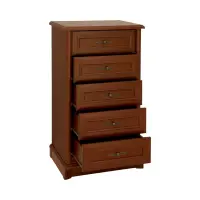 Cómoda Kent 62 cm con 5 cajones castaño