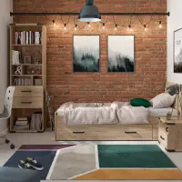 Mesita de noche Lara 50 cm con cajón fresno belarus