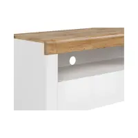 Mueble RTV Holten 106 cm con cajón y estante blanco brillo