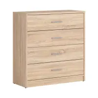 Cómoda Nepo Plus 80 cm con 4 cajones roble sonoma