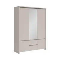 Armario de cinco puertas Kaspian 153 cm con espejo y cajones cachemira