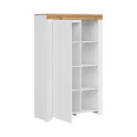 Estantería Holten 98 cm con puertas y 4 estantes blanca