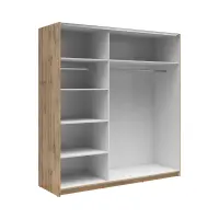 Armario de puertas correderas Tetrix 183 cm roble wotan