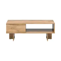 Mesa de centro Zele 120x60 con estante roble wotan