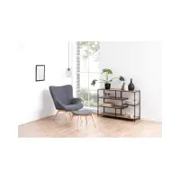 Estantería Seaford 114 cm con 4 estantes roble salvaje mate