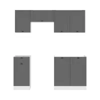 Conjunto de cocina Junona Line 180 cm grafito sin encimera