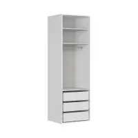 Armario de dos puertas Flex 75 cm con espejo blanco