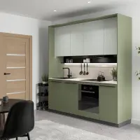 Paneles perimetrales para cocina Milino 210 cm verdes