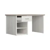 Escritorio Luca Juzi 141 cm con cajón y estantes alerce sibiu claro