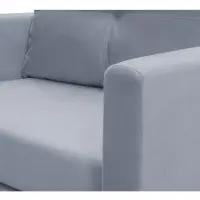 Sofá cama individual Bunio con arcón gris