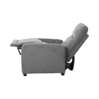 Sillón tradicional Monti con función relax gris claro