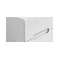 Mesita de noche Azteca Trio 50 cm con 2 cajones blanco brillo