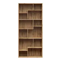 Estantería Tetrix 88 cm con 12 estantes roble wotan