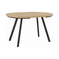 Стол раскладной Pares дуб артизан/черный 90-180x90