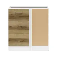 Armario de cocina inferior de esquina Junona Line derecha roble delano claro para rincón 100x60 cm