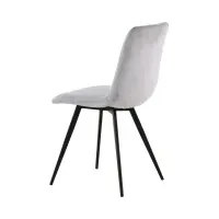 Стілець м'який Jamil оксамитовий срібний