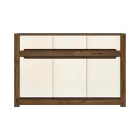 Cómoda Ruso 149 cm con 3 puertas y 3 cajones roble april/brillo perlado