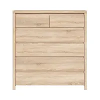 Cómoda Kaspian 105 cm con 6 cajones roble sonoma