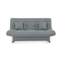 Sofá cama de tres plazas Viola con contenedor gris