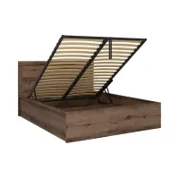 Cama Balin 160x200 con somier y contenedor roble monastery